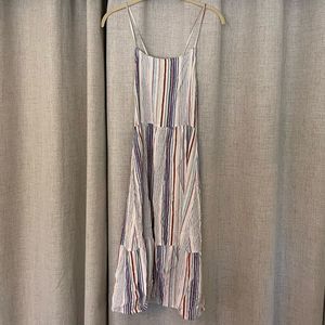 Crossback Stripe Midi Dress